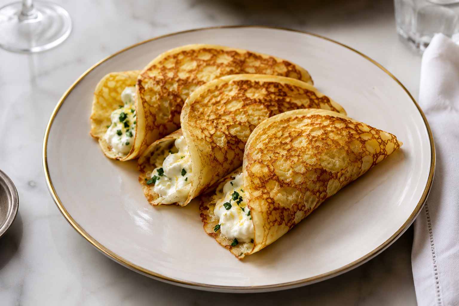 Crêpes Vonnassiennes met gezouten room