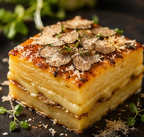Truffel-aardappelpavé met Comté