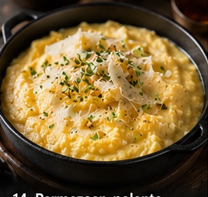 Parmezaan-polenta van de kamado