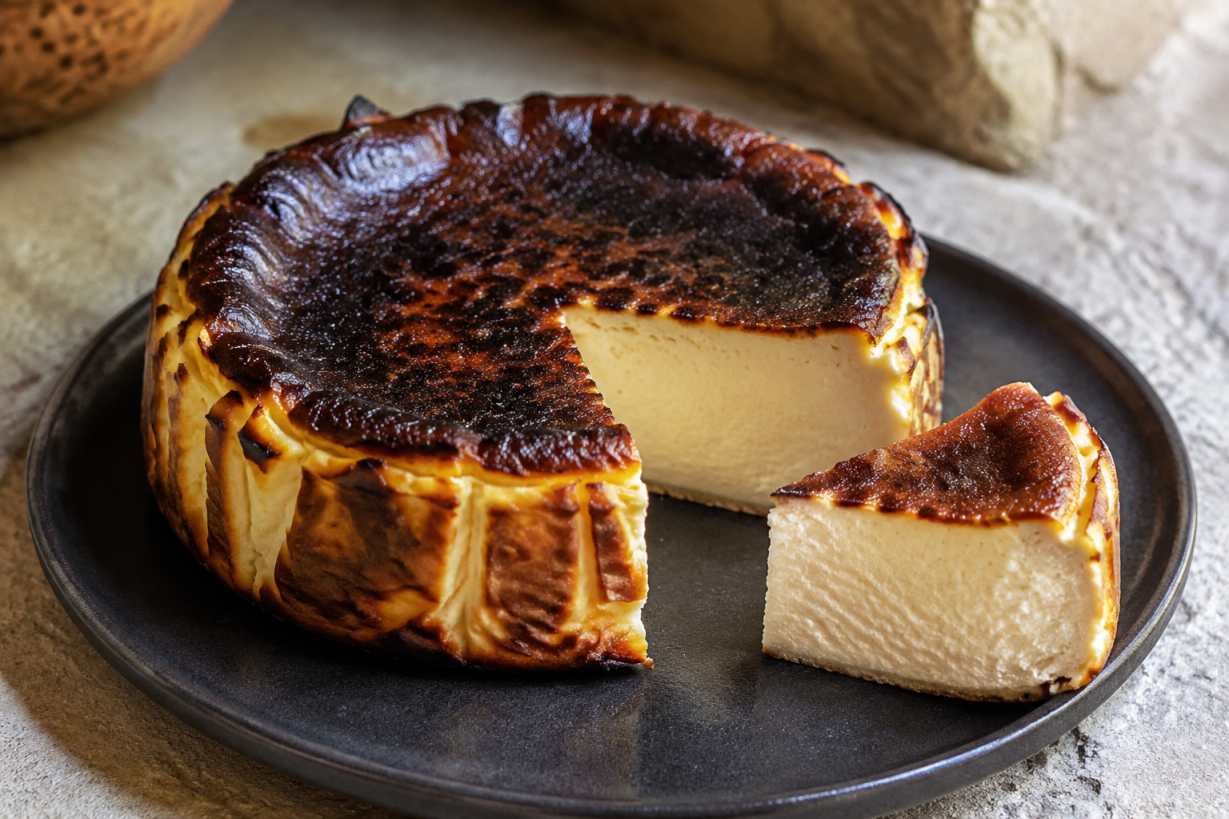 San Sebastián cheesecake met gerijpte schapenkaas